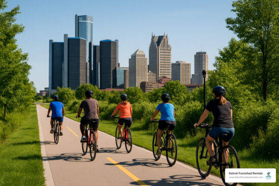 Detroit bike paths