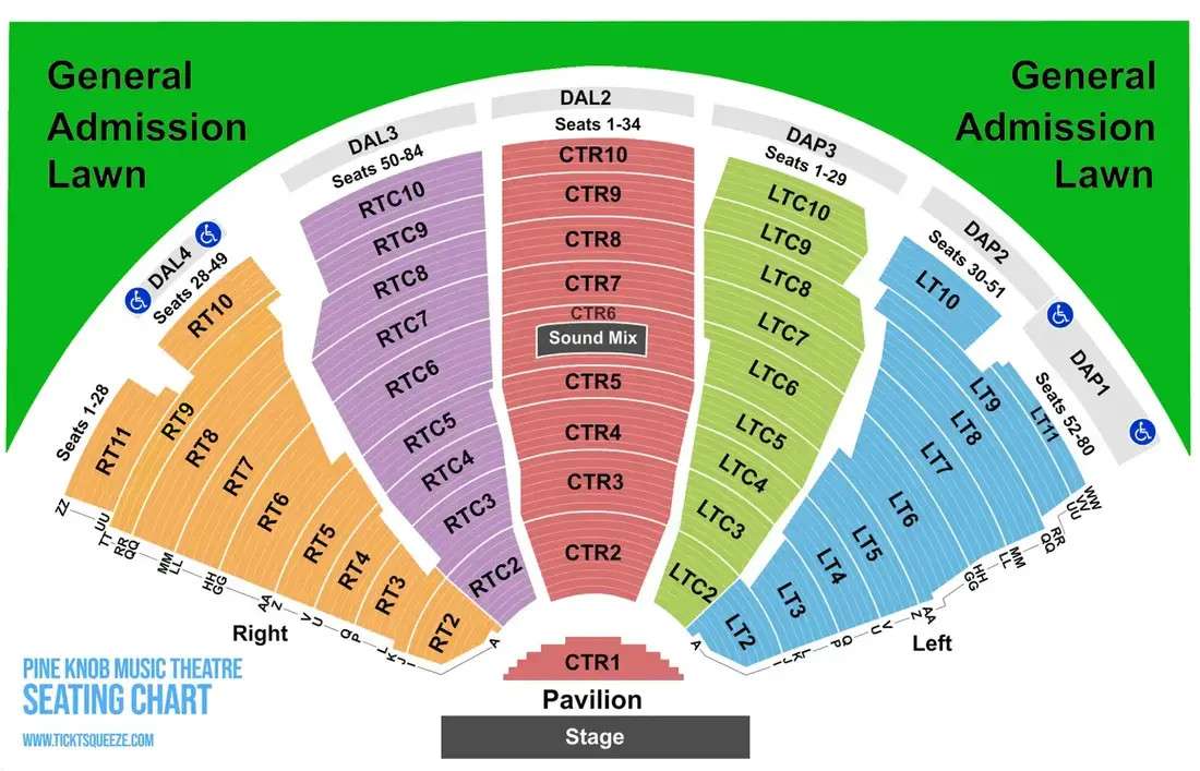 Pine Knob Seating Chart